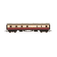 Hornby OO Scale, R4687A BR (Ex GWR) Collett 'Bow Ended' Composite Corridor Left Hand W6146W, BR Crimson & Cream Livery small image
