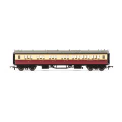 Hornby OO Scale, R4688A BR (Ex GWR) Collett 'Bow Ended' Composite Corridor Right Hand W6145W, BR Crimson & Cream Livery small image