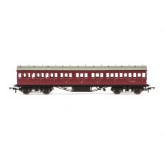 Hornby OO Scale, R4689A BR (Ex LMS) Stanier 57' Period III Composite Non-Corridor M16587M, BR Maroon Livery small image