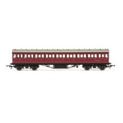Hornby OO Scale, R4690A BR (Ex LMS) Stanier 57' Period III Third Non-Corridor M11886M, BR Maroon Livery small image