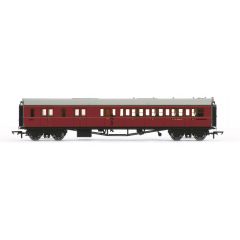 Hornby OO Scale, R4765 BR (Ex GWR) Collett 'Bow Ended' Brake Third Corridor Left Hand W4936W, BR Maroon Livery small image