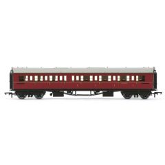 Hornby OO Scale, R4767 BR (Ex GWR) Collett 'Bow Ended' Composite Corridor Right Hand W6137W, BR Maroon Livery small image