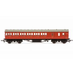 Hornby OO Scale, R4801A BR (Ex LMS) Stanier 57' Period III Brake Third Non-Corridor M20737M, BR Crimson Livery small image