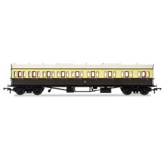 Hornby OO Scale, R4875 GWR Collett 57' 'Bow Ended' E131 Nine Compartment Composite Right Hand 6362, GWR Chocolate & Cream (Shirtbutton) Livery small image