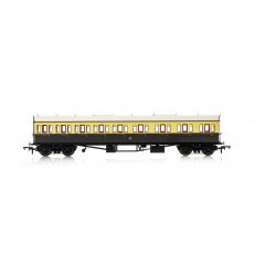 Hornby OO Scale, R4875A GWR Collett 57' 'Bow Ended' E131 Nine Compartment Composite Right Hand 6627, GWR Chocolate & Cream (Shirtbutton) Livery small image