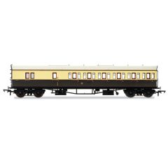 Hornby OO Scale, R4877 GWR Collett 57' 'Bow Ended' D98 Six Compartment Brake Third Right Hand 4972, GWR Chocolate & Cream (Shirtbutton) Livery small image