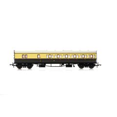 Hornby OO Scale, R4877A GWR Collett 57' 'Bow Ended' D98 Six Compartment Brake Third Right Hand 5504, GWR Chocolate & Cream (Shirtbutton) Livery small image