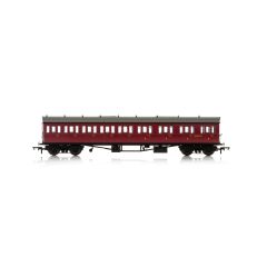 Hornby OO Scale, R4879A BR (Ex GWR) Collett 57' 'Bow Ended' E131 Nine Compartment Composite Right Hand W6242W, BR Crimson Livery small image