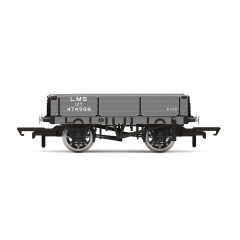 Hornby OO Scale, R60022 LMS 3 Plank Wagon 474998, LMS Grey Livery small image
