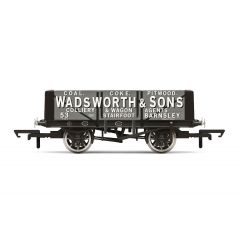 Hornby OO Scale, R60024 Private Owner 5 Plank Wagon 53, 'Wadsworth & Sons', Grey Livery small image
