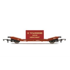 Hornby OO Scale, R60033 BR Lowmac Wagon B904567, BR Bauxite Livery with ' D Townsend Rock Merchant' Container small image