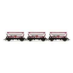 Hornby OO Scale, R60071 EWS (Ex BR) CDA Covered Hopper 375072, 375073,& 375074, EWS Livery Three Wagon Pack small image