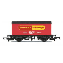 Hornby OO Scale, R60086 Private Owner LWB Box Van 'Hornby Railways', Red Livery 50th Anniversary Wagon 1972 - 2022 small image