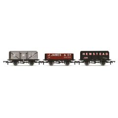 Hornby OO Scale, R60103 Triple Wagon Pack, B.W & Co, J. James & Co. & Newstead Colliery small image