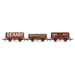 Hornby OO Scale, R60104 Triple Wagon Pack, Denaby Colliery, Leicester Co-Op & Hall & Co small image