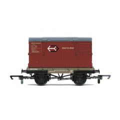 Hornby OO Scale, R60108 BR Conflat Wagon B503994, BR Bauxite Livery with Crimson 'British Railways 'Door to Door'', BD66288, Container, Includes Wagon Load small image