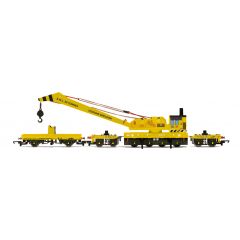 Hornby OO Scale, R60123 BR 35T Breakdown Crane ADRC96719, BR Yellow & Black (Wasp Stripes) Livery small image