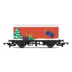 Hornby OO Scale, R60140 Private Owner LWB Box Van 'Merry Christmas from Santa' Livery Santa's Present Wagon, Includes Wagon Load small image