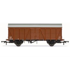 Hornby OO Scale, R6640B LMS LMS CCT Covered Carriage Truck Diag. D2026 N37132, LMS Bauxite Livery small image