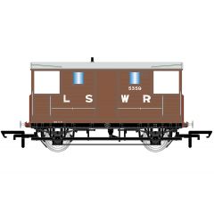 Hornby OO Scale, R6911A LSWR 20T 'New Van' Goods Brake Van 5359, LSWR Bauxite Livery small image