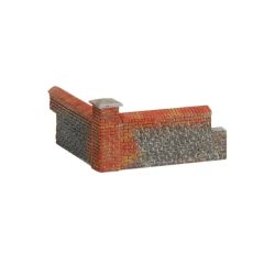 Hornby Skaledale OO Scale, R8978 Brick Walling, Corner Walls small image