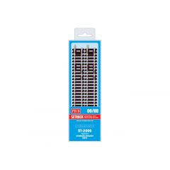 Peco OO Scale, ST-2000 OO/HO Setrack Code 100 Standard Straight (Pack of 8 x ST-200) small image