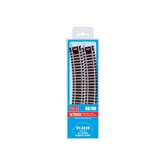 Peco OO Scale, ST-2030 OO/HO Setrack Code 100 3rd Radius Standard Curve (Pack of 8 x ST-230) small image