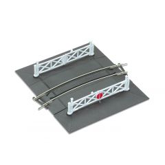 Peco OO Scale, ST-266 OO/HO Setrack Code 100 1st Radius Curved Level Crossing with 2 Ramps & 4 Gates small image