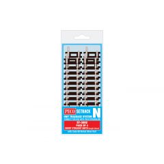 Peco N Scale, ST-3002 N Gauge Setrack Code 80 Short Straight (Pack of 4 x ST-2) small image
