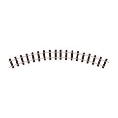 Peco OO-9 Scale, ST-412 OO-9/HOe Setrack Code 80 1st Radius Double Curve (Pack of 4) small image