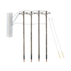 Woodland Scenics N Scale, WUS2250 Wired Telegraph Electric Poles, Single Crossbar small image