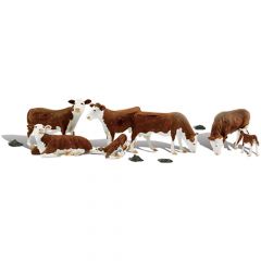 Woodland Scenics HO Scale, WA1843 Hereford Cows small image
