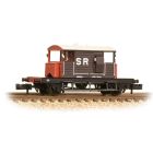 SR 25T 'Pill Box' Brake Van Right Hand Duckets 56010, SR Brown (Pre 1936) Livery