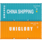 20ft Containers 'Uniglory' 872174 4 & 'China Shipping' 270105 9