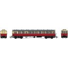 BR (Ex GWR) GWR Diagram N Autocoach W37W, BR Crimson & Cream Livery, DCC Ready