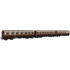 GCR 48' 'Evolution' Brake Third Non-Corridor, 48' 'Evolution' Third Non-Corridor & 48' 'Evolution' Composite Non-Corridor 1854, 2291 & 1380, GCR Lined White & Brown Livery