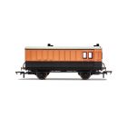 LSWR Four Wheel Luggage Brake 140, L&SWR Lined Salmon & Cream Livery