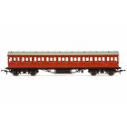 BR (Ex LMS) Stanier 57' Period III Third Non-Corridor M11973M, BR Crimson Livery